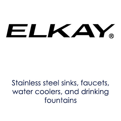 image showing Elkay logo and information about their products