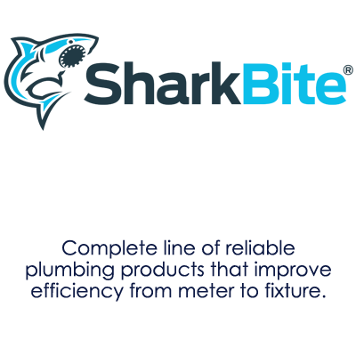image showing sharkbite products logo and information about their products